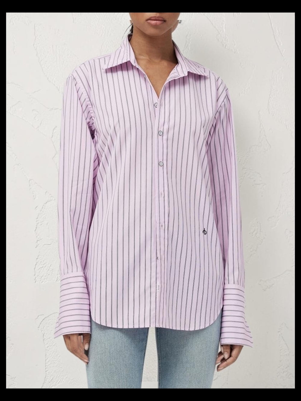 rag & bone Lilac Striped Button-Down Shirt